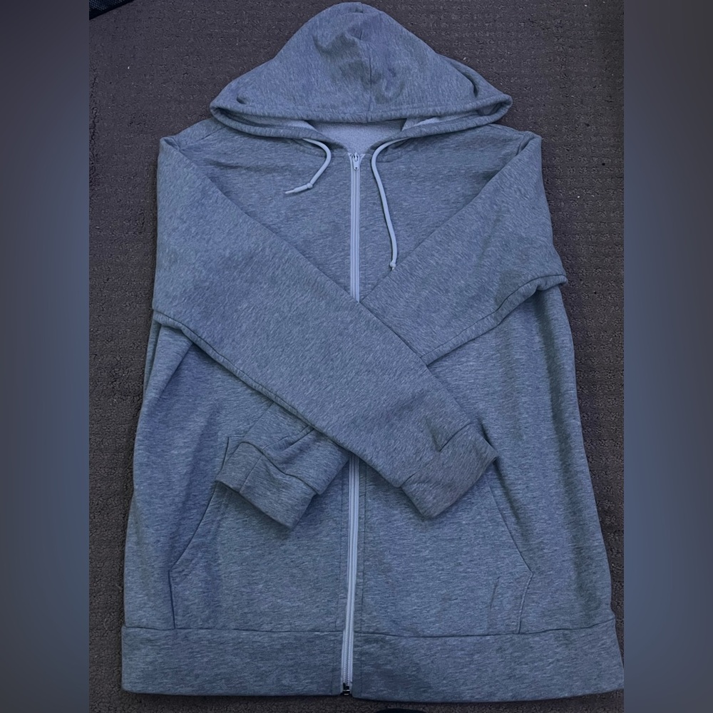 Grey Zip-Up Hoodie: Amazon